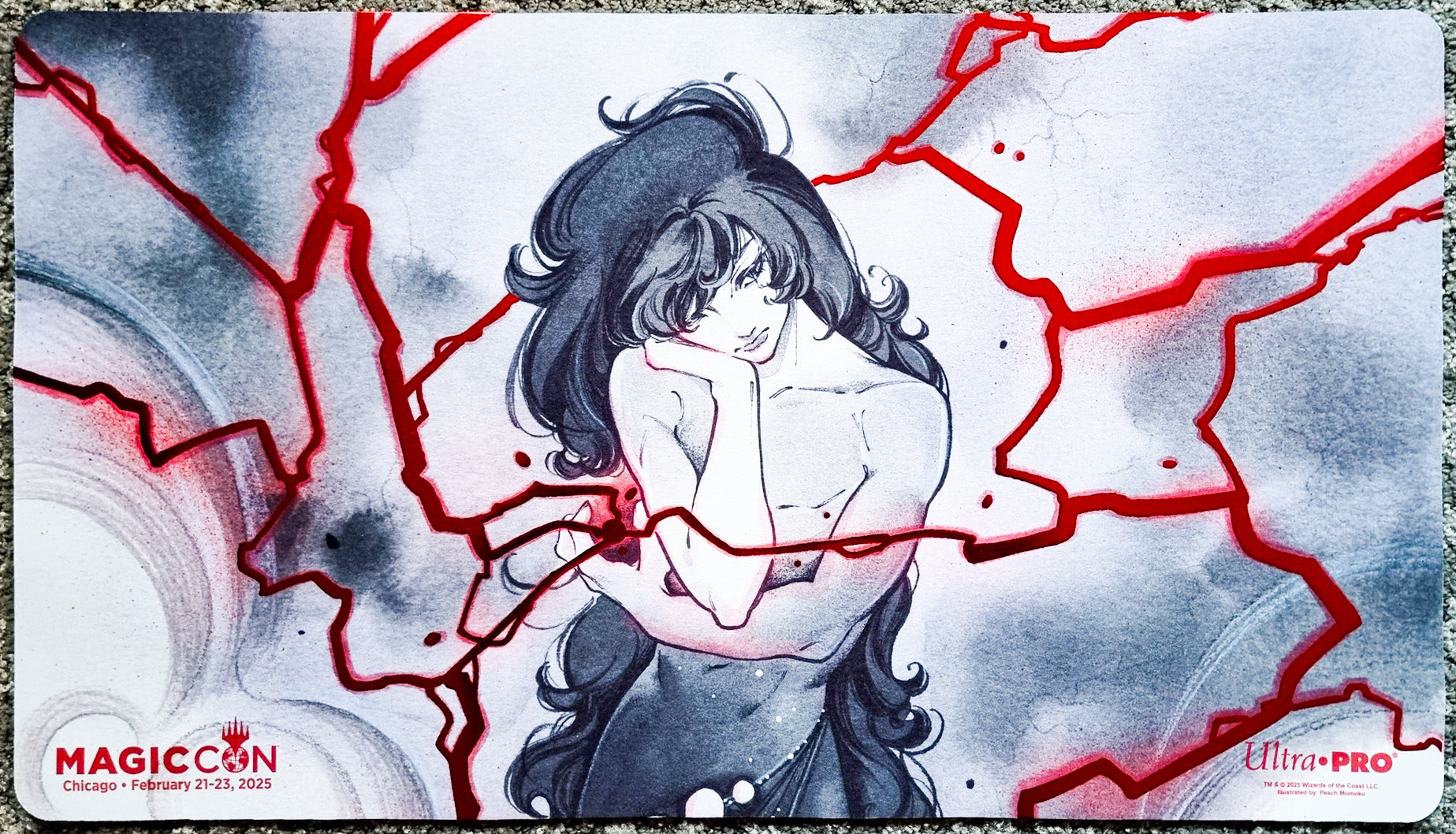 Lightning Bolt - Peach Momoko - MagicCon 2025 - Foil Playmat