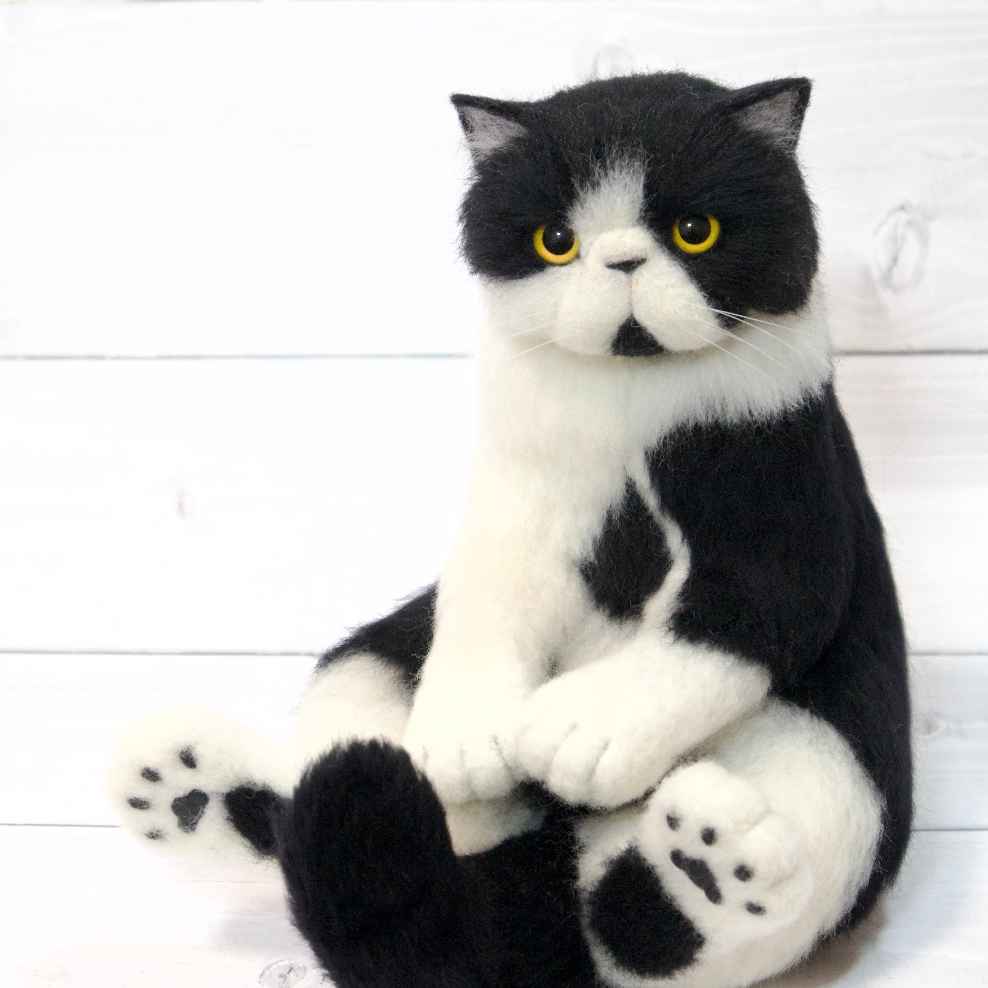 羊毛フェルトの猫 エキゾチックショートヘア – muumuufactory