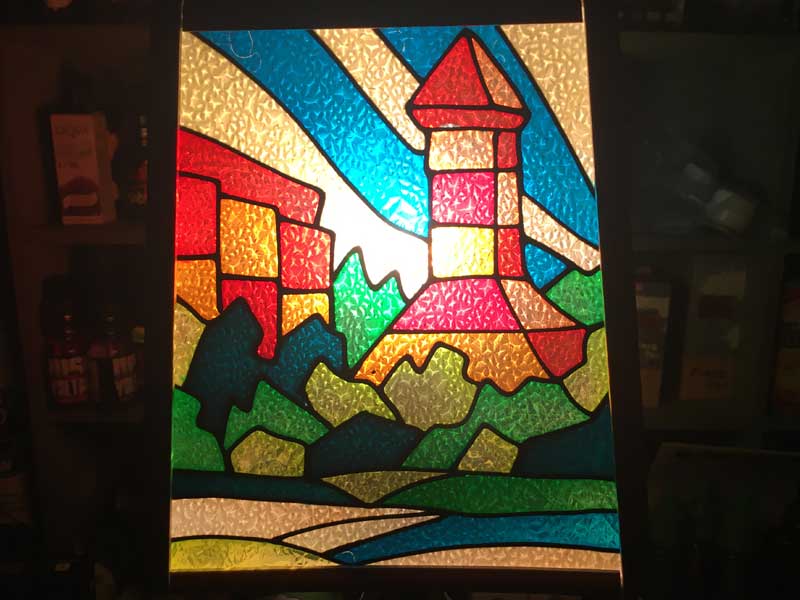 昭和レトロ NIKKA WHISKY Stained Glass Light スーパーニッカ