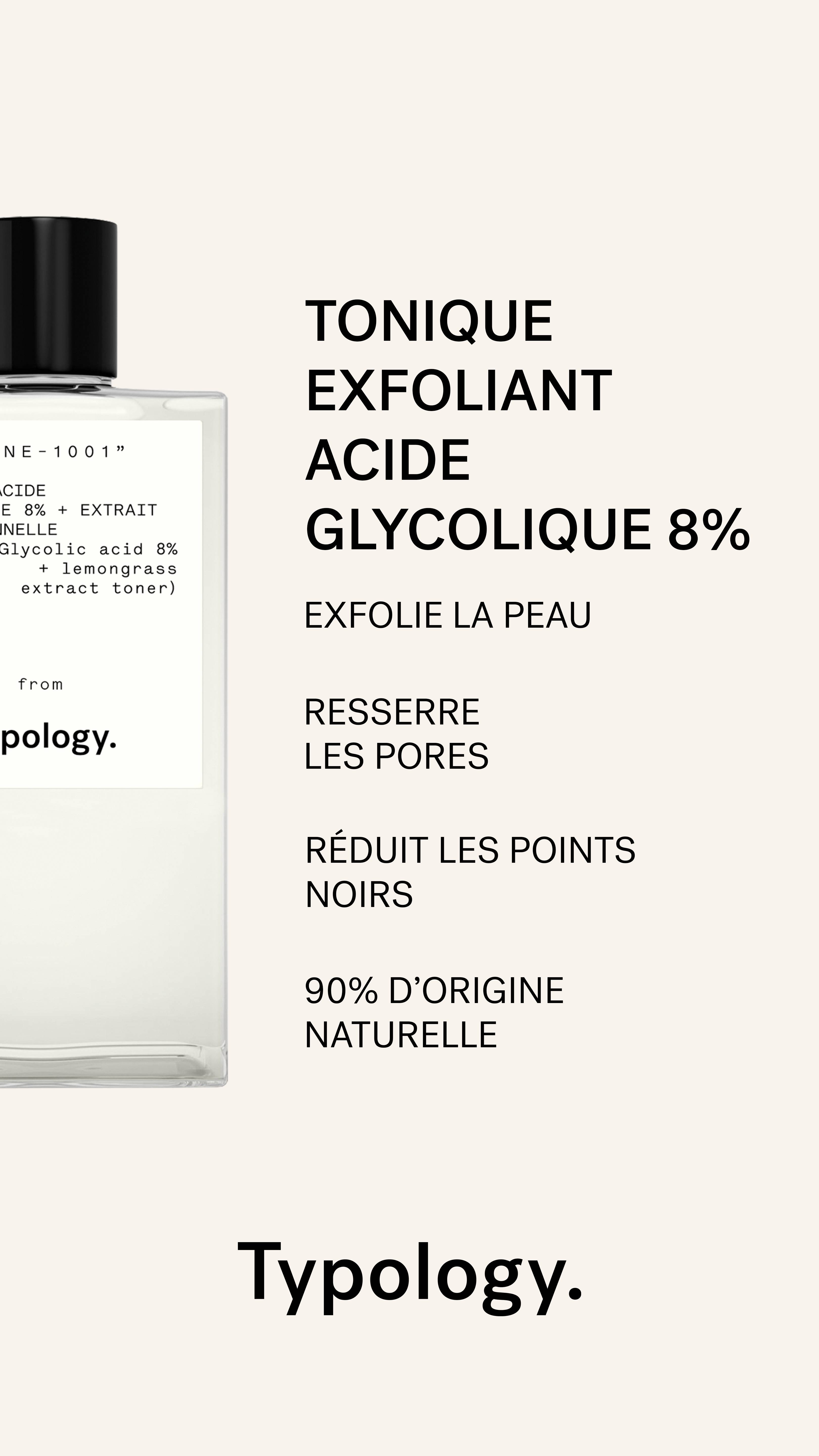 ピーリング トナー 8％ グリコール酸配合 — Typology