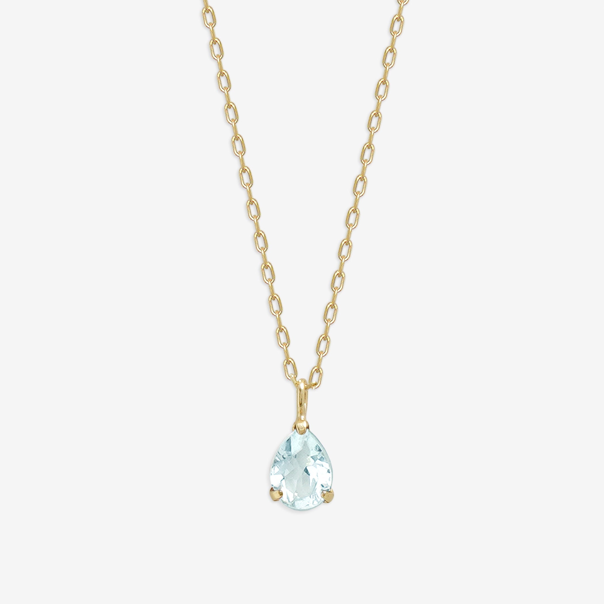 WEB限定】3月誕生石 K10 イエローゴールド アクアマリン しずく