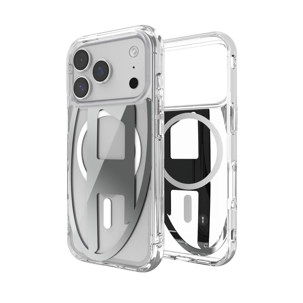 iPhone 17 Proケース Oval D Metallic Magsafe クリア/シルバー