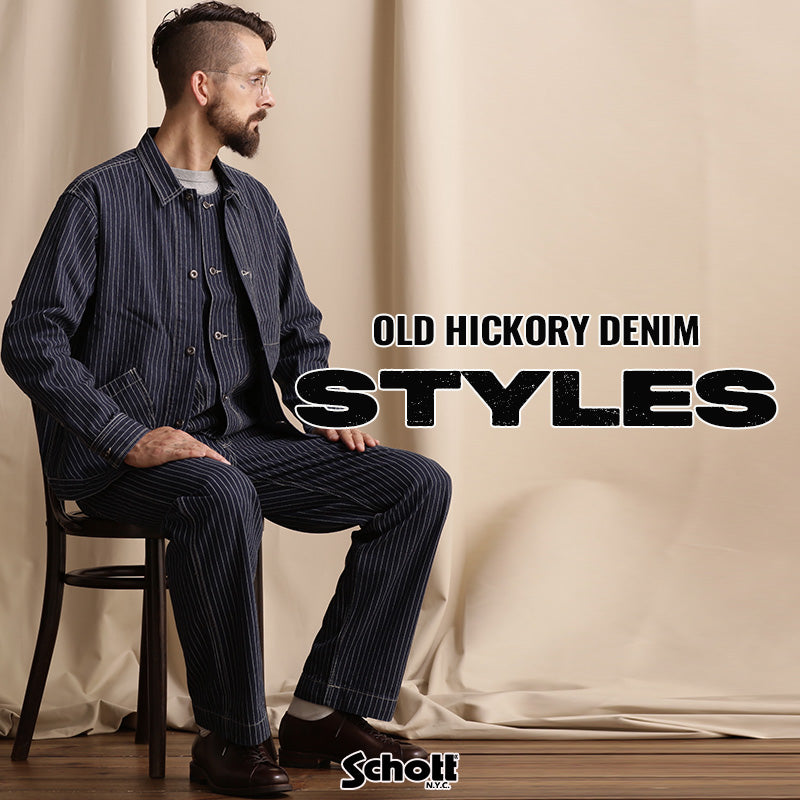 Schott ショット ヒッコリーデニム ブラック サイズ30 Schott