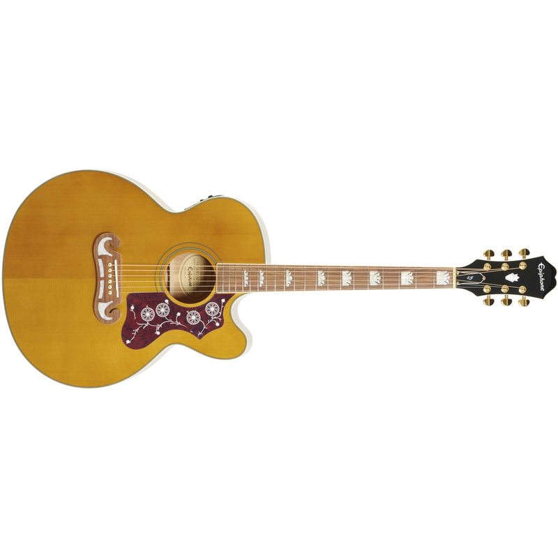 Epi J-200SCE (Solid Top) Nat – Motor City Guitar