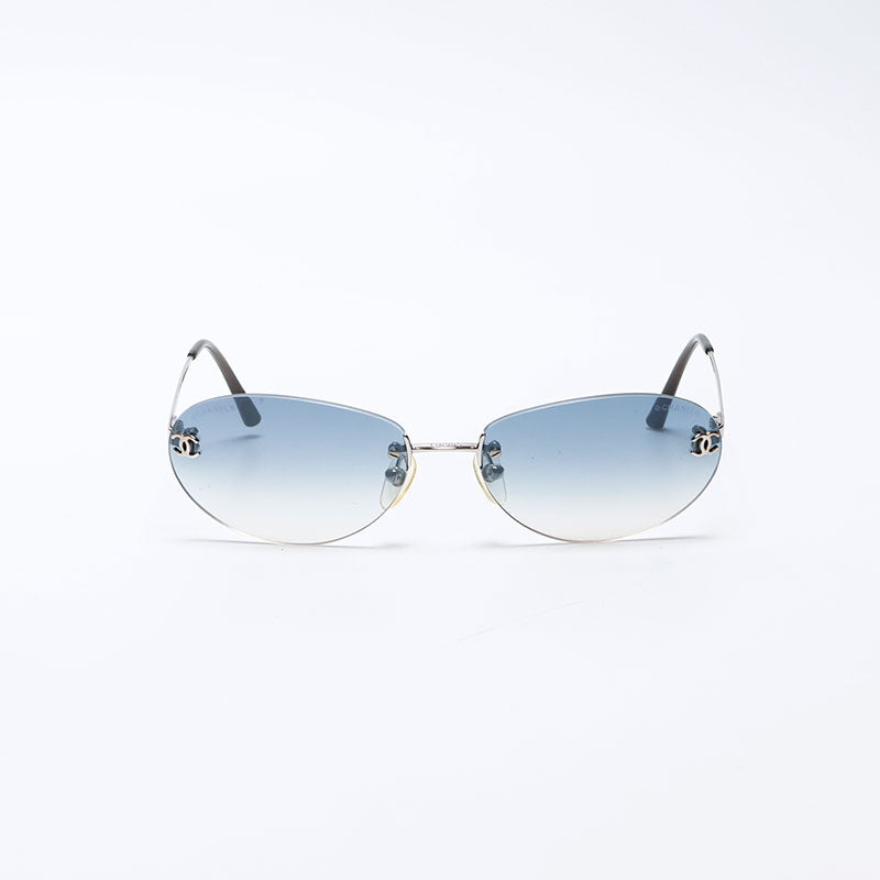 シャネル CHANEL ココマーク リムレス グラデーション シルバー