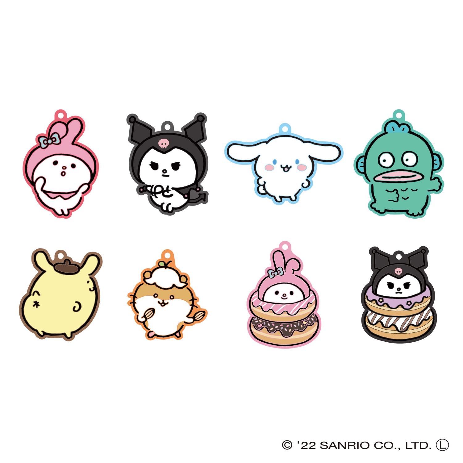 ナガノ×サンリオキャラクターズ トレーディングラバーキーホルダー 全8