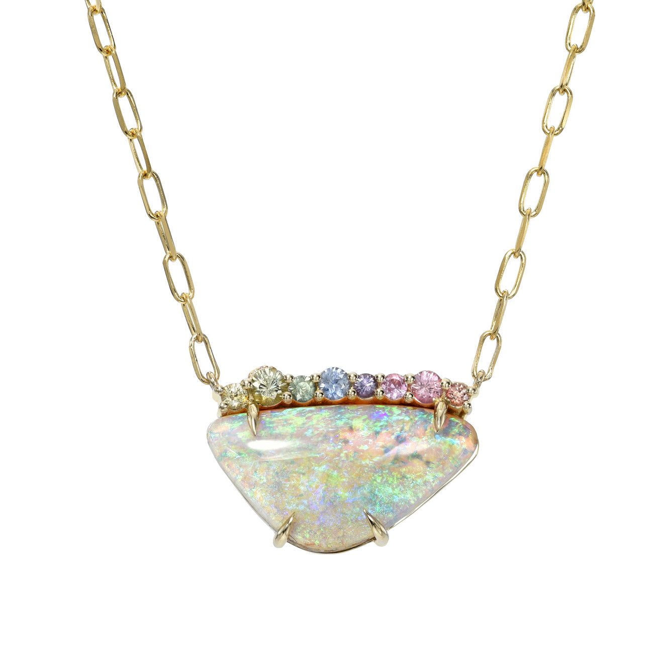 Rainbow in Wait Australian Opal Necklace | Pipe Opal Necklace | NIXIN