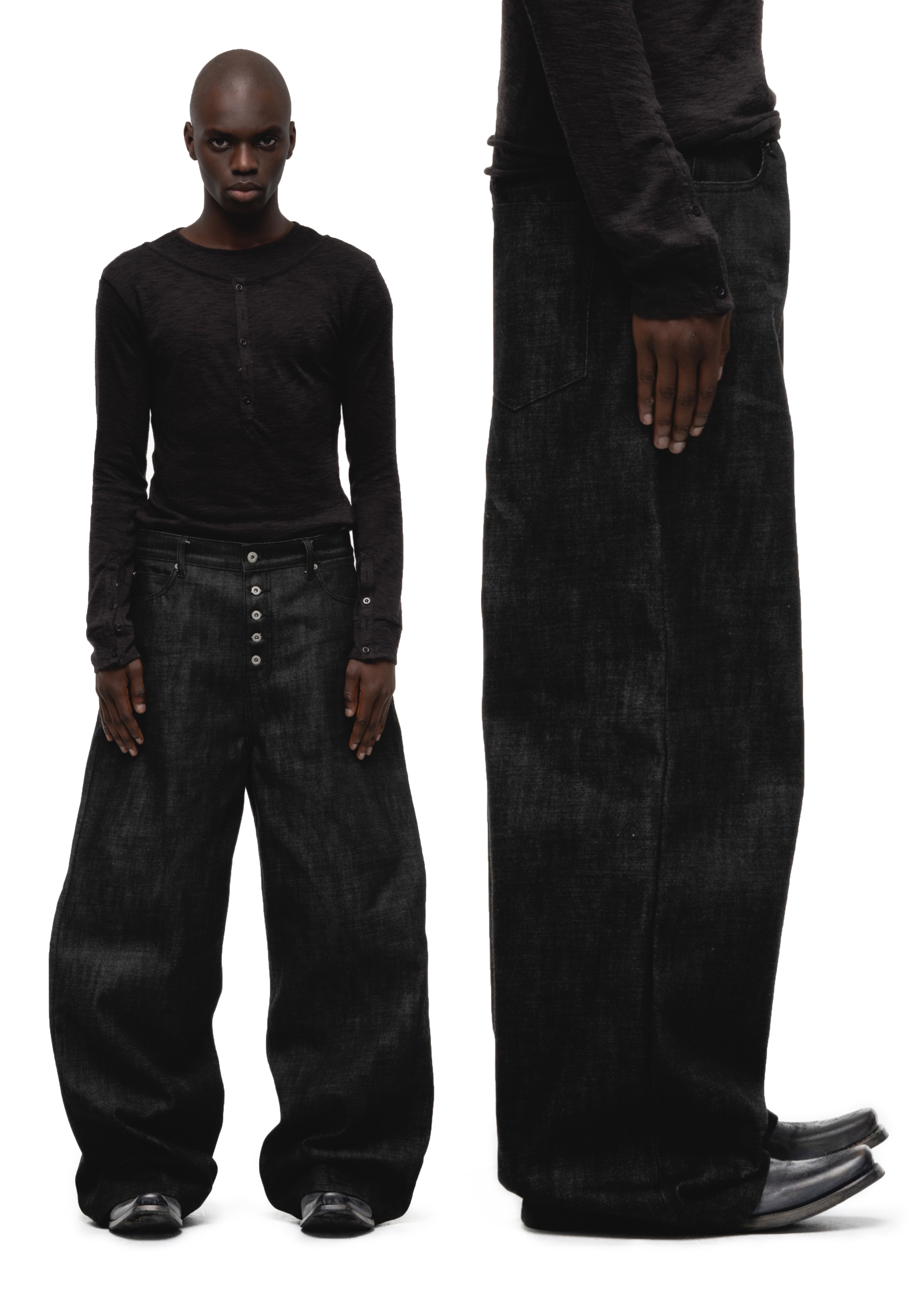 RAW DENIM JAPANESE LOOSE FIT BLACK – NO/FAITH STUDIOS