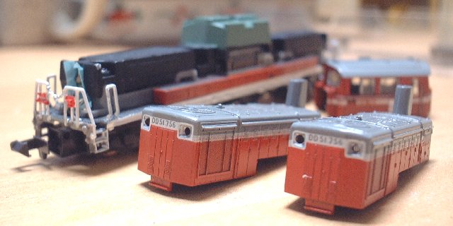 鉄道模型工房 / 車輌工作 / 旧製品なディーゼル機関車に手をかける