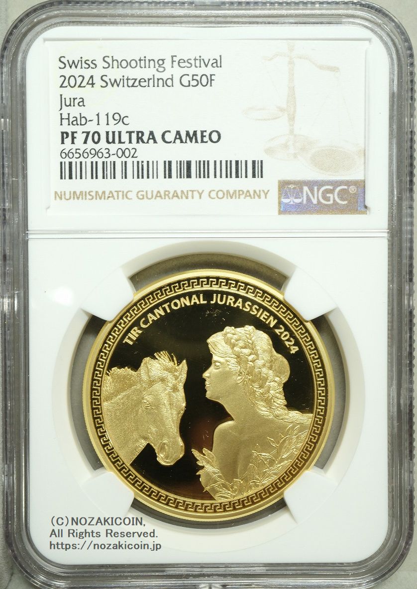 スイス 射撃祭 50フラン金打貨 2024 Jura NGC PF70 ULTRA CAMEO – 野崎