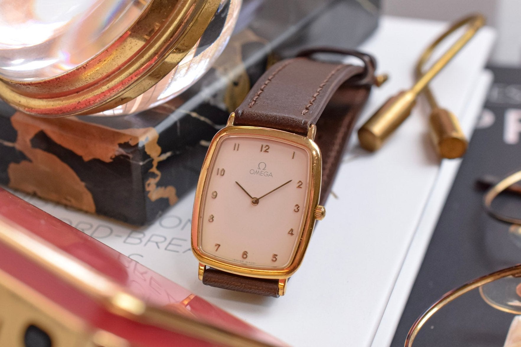 1980s Omega De Ville Quartz Arabic Dial Ellipse – Oldtimer Watch Shop