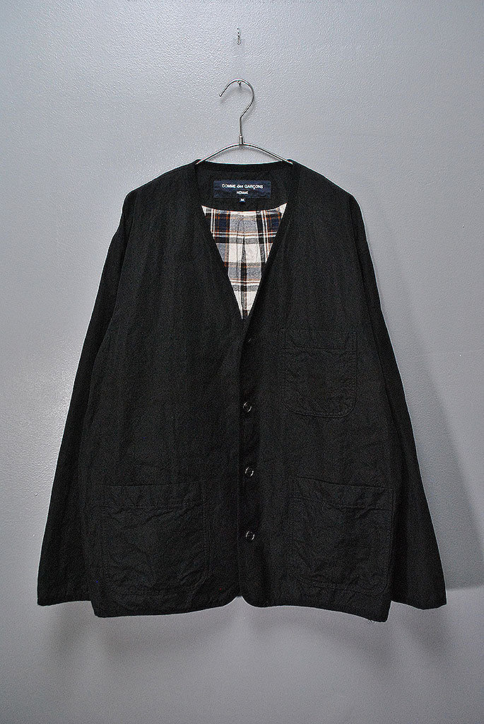 COMME des GARCONS HOMME コットンラミーノーカラージャケット