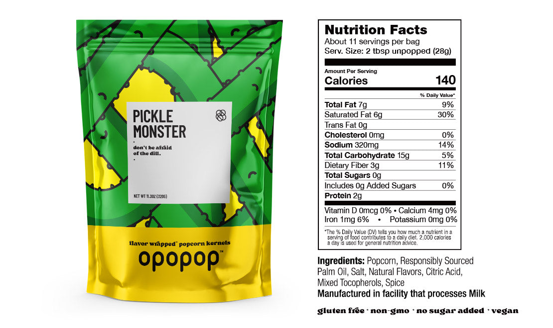 Dill Pickle Flavored Popcorn | Opopop
