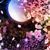蒼月桜月|和風◇幻想壁紙