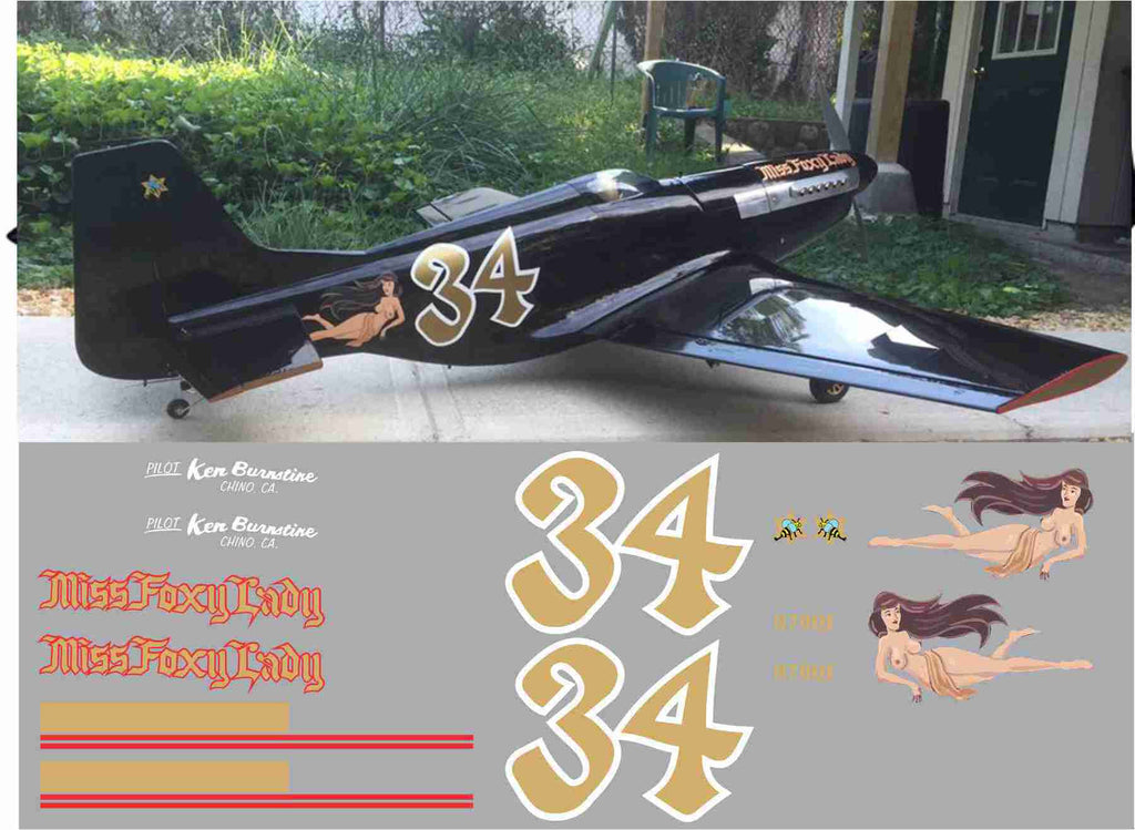 P-51 Miss Foxy Lady Racer (Black Airframe Version) Graphics Set