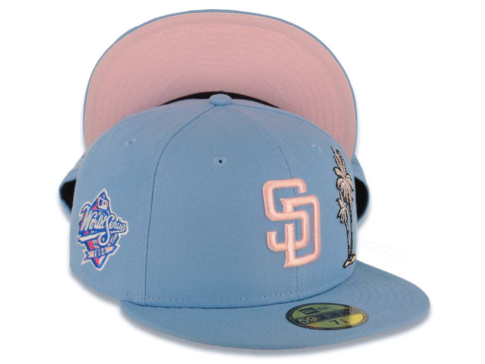 San Diego Padres New Era MLB 59FIFTY 5950 Fitted Cap Hat Sky Blue