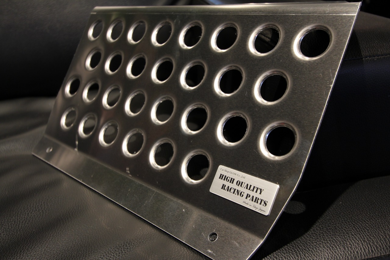 FC3S RX-7用 カーショップグロウ 助手席アルミフットプレート|CarshopGLOW