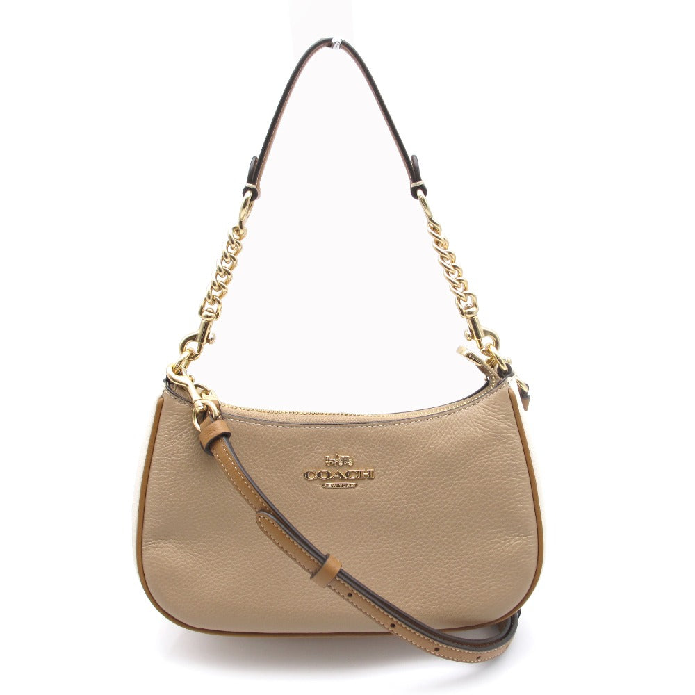 COACH コーチ テリ 2WAYショルダーバッグ カラーブロック ベージュ