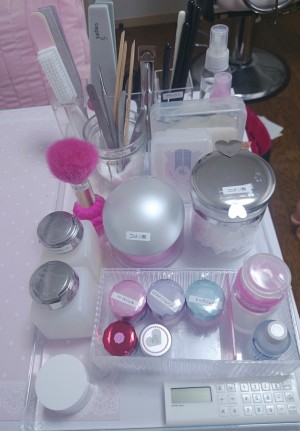 ジェルネイル技能検定中級☆セットボックスの中身とテーブル