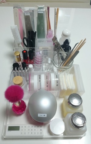 ネイリスト検定2級☆セットボックスの中身とテーブルセッティング