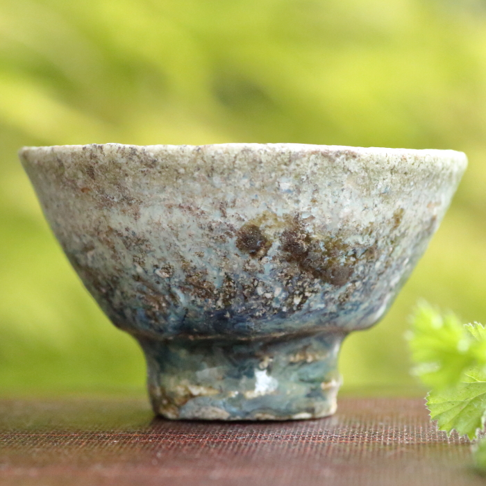 藤ノ木土平 唐津焼酒器 窯変朝鮮唐津ぐいのみ 作家もの酒器