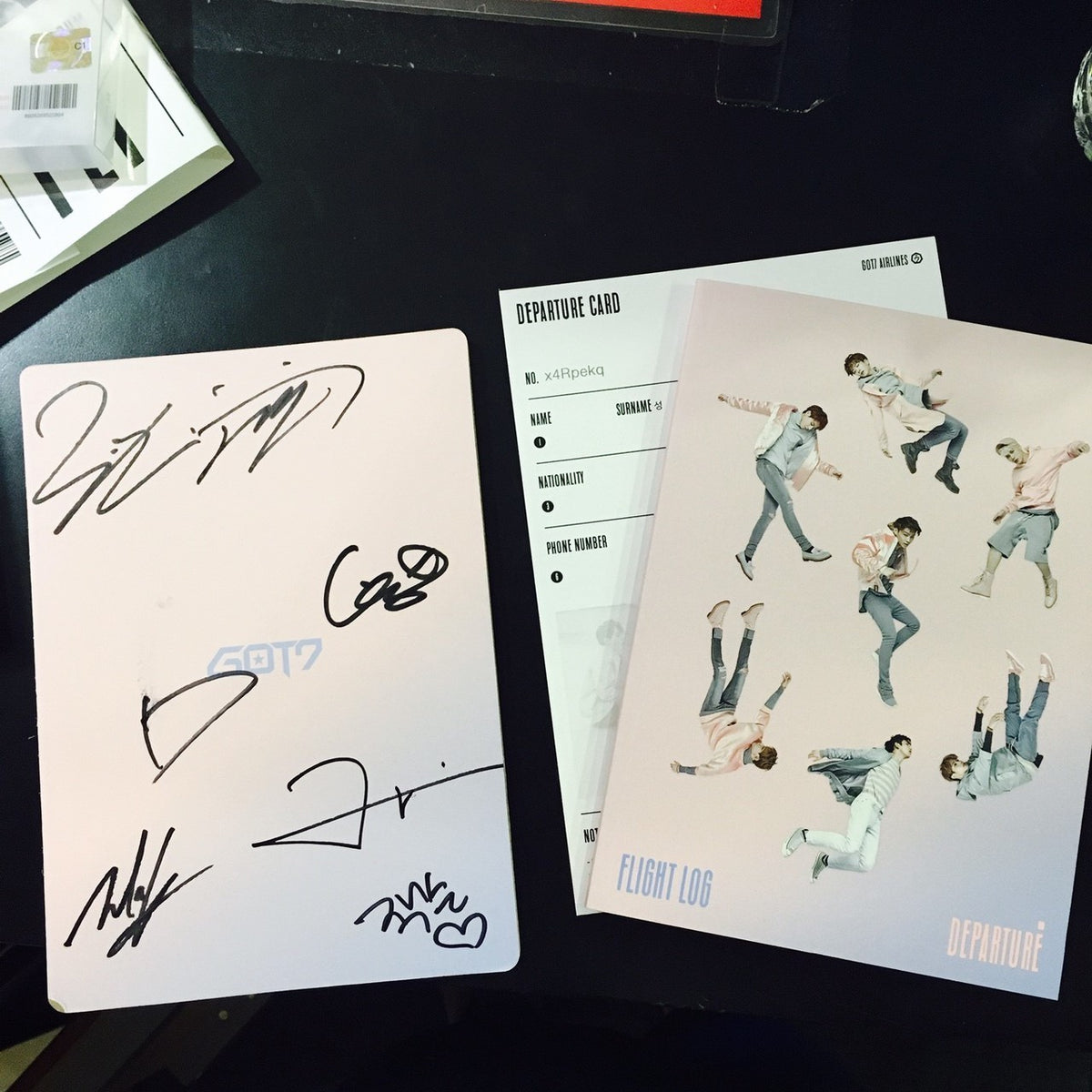 GOT7 - [Autographed] 5TH MINI ALBUM [FLIGHT LOG : DEPARTURE] ROSE