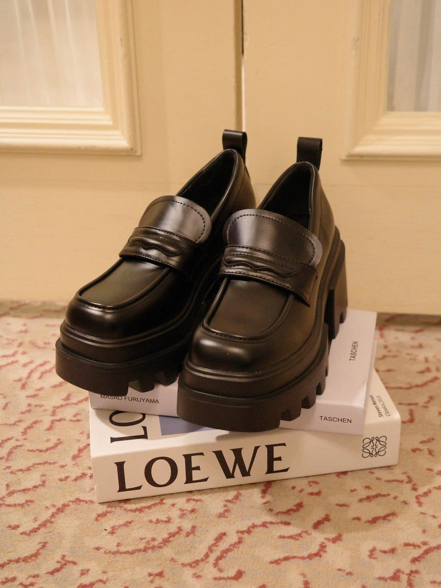 チャンキーヒール厚底ローファー – Ciel