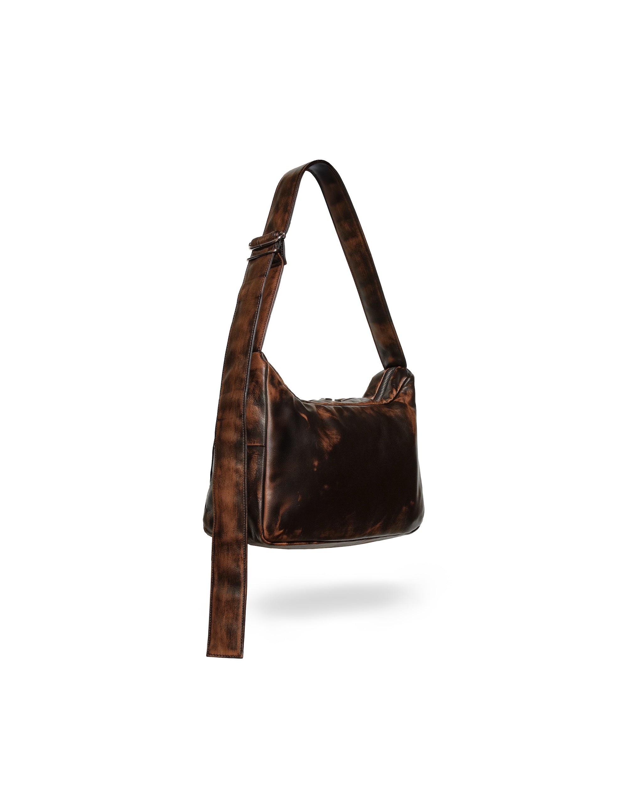 VINTAGE LEATHER HOLIDAY BAG (BROWN)