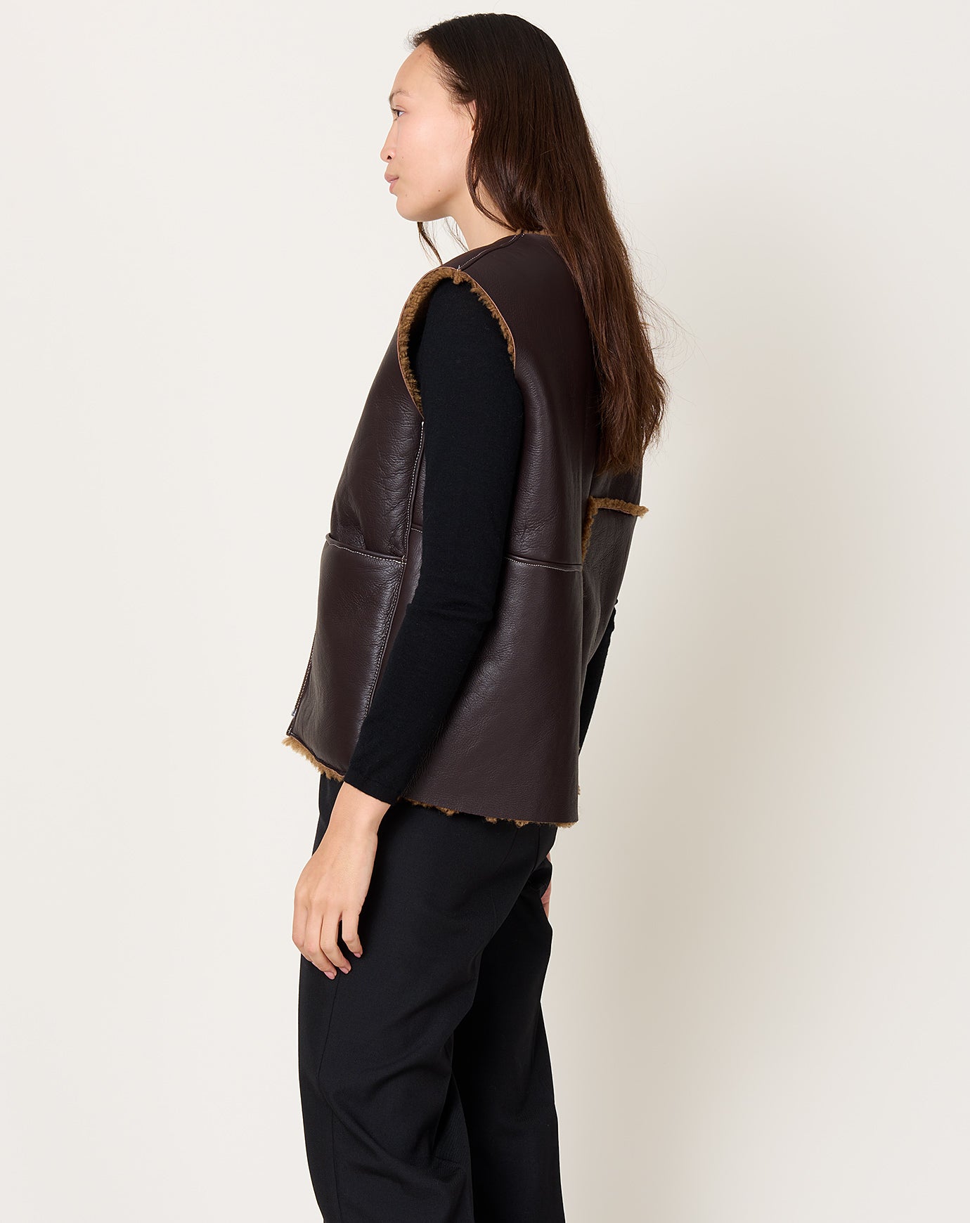 Sheep Vest in Brown | Camiel Fortgens | Covet + Lou | Covet + Lou
