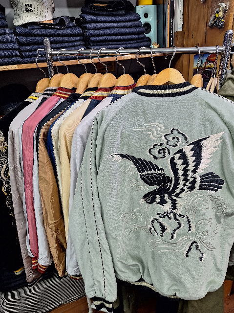 テーラー東洋 別珍 スーベニアジャケット “BLACK EAGLE” × “JAPAN MAP