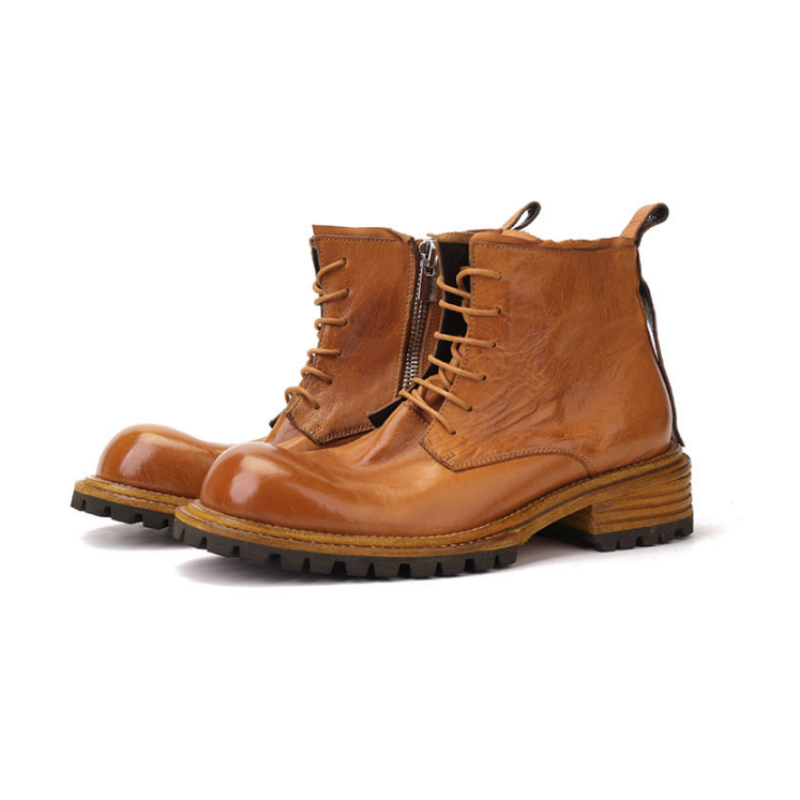 Distressed Zip Work Boots – Crush on Retro