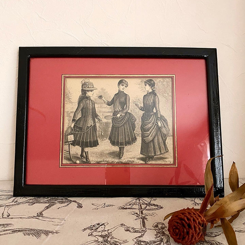 ビクトリアンイラスト入り額 フランス | アンティーク・ヴィンテージ