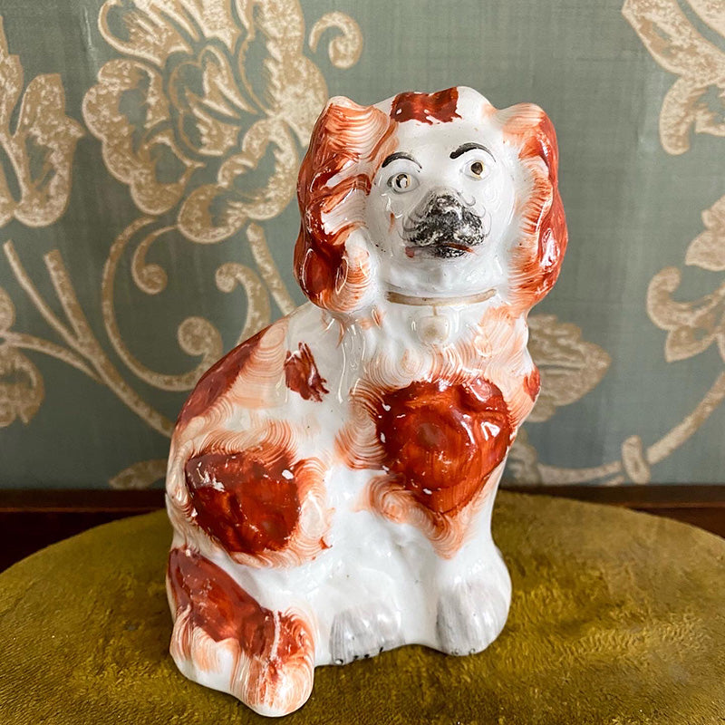 スタッフォードシャードッグ (鼻黒) 陶器 犬 キャバリア イギリス