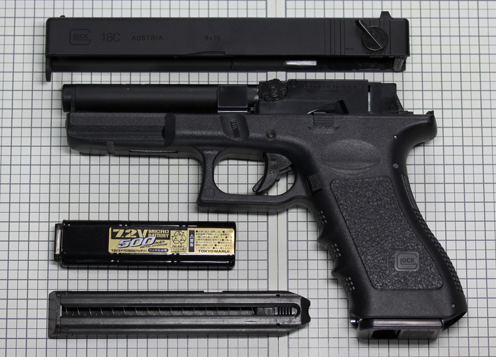 電拳 電動ハンドガン・グロック18C(電ハン G18C)の分解・組み立て1