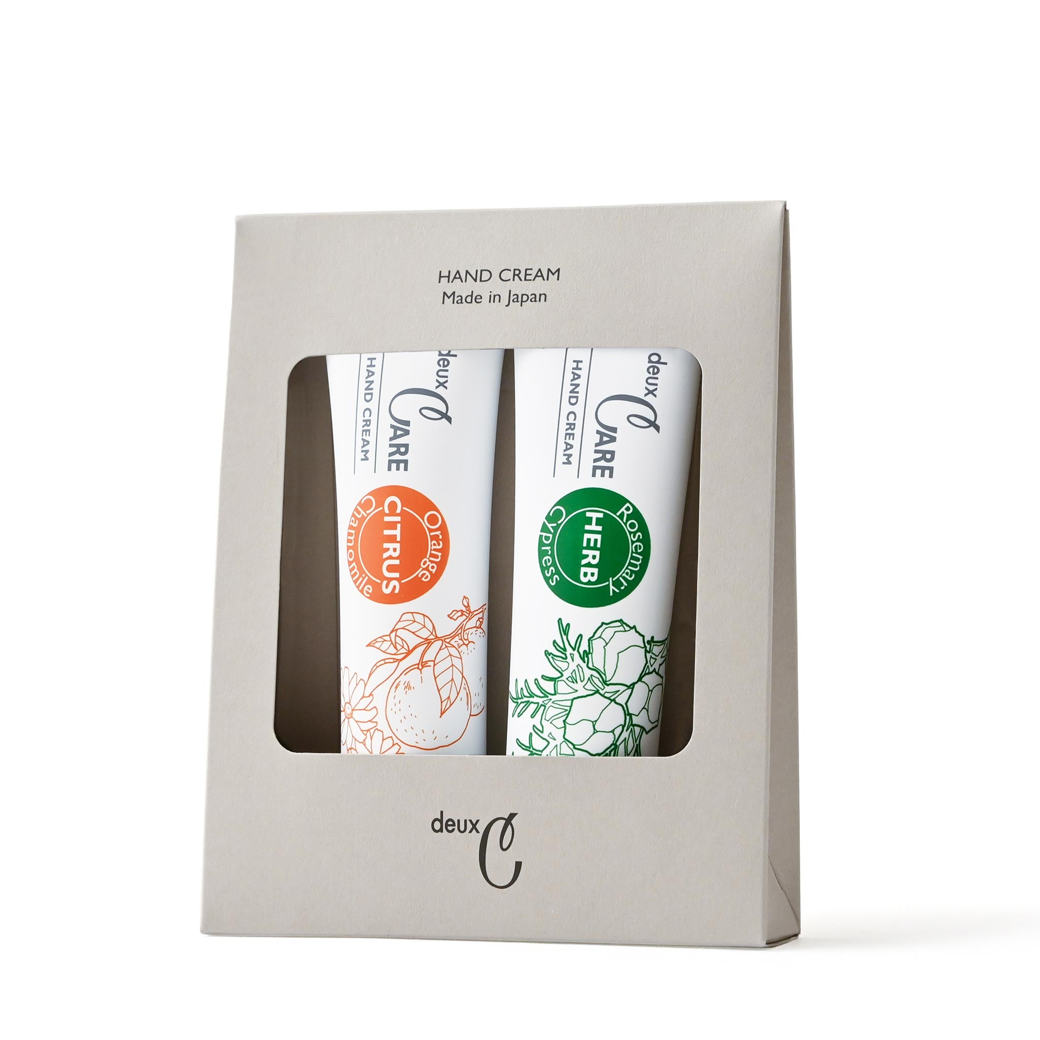 ハンドクリームBOX [ドゥ・ケア] 2本セット オレンジ×ローズマリー