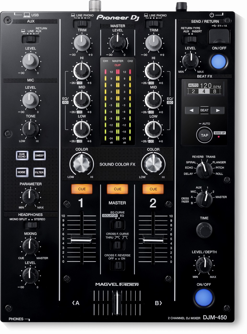 Pioneer DJ、ホーム向け2ch DJミキサー「DJM-450」を発表！ – DTMers