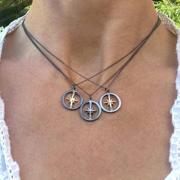 D&D Compass Rose Pendant, West 13th Collection, Doyle & Doyle