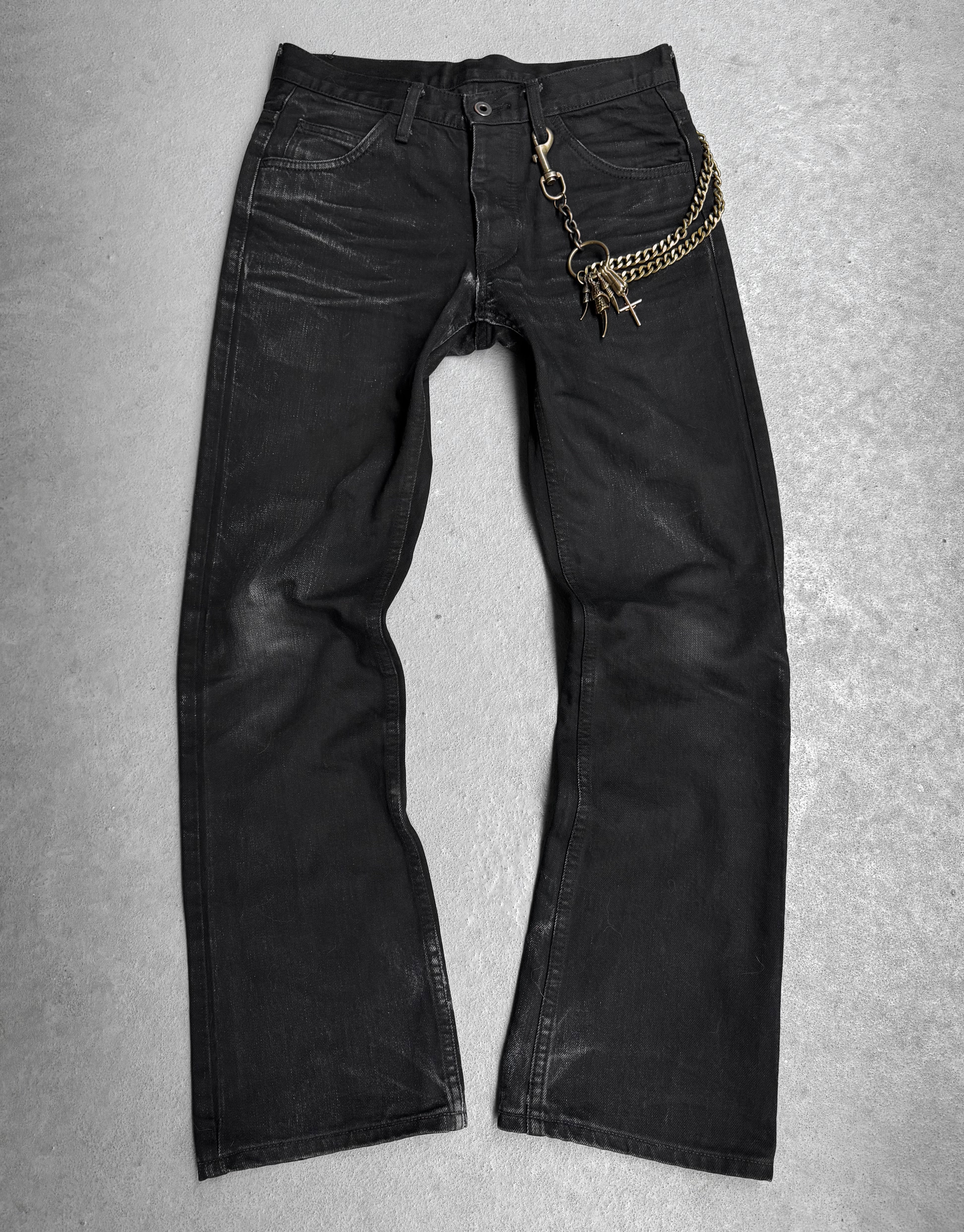 Isamu Katayama “BACKLASH” AW10 Lizard Leather Patch Bootcut Denim