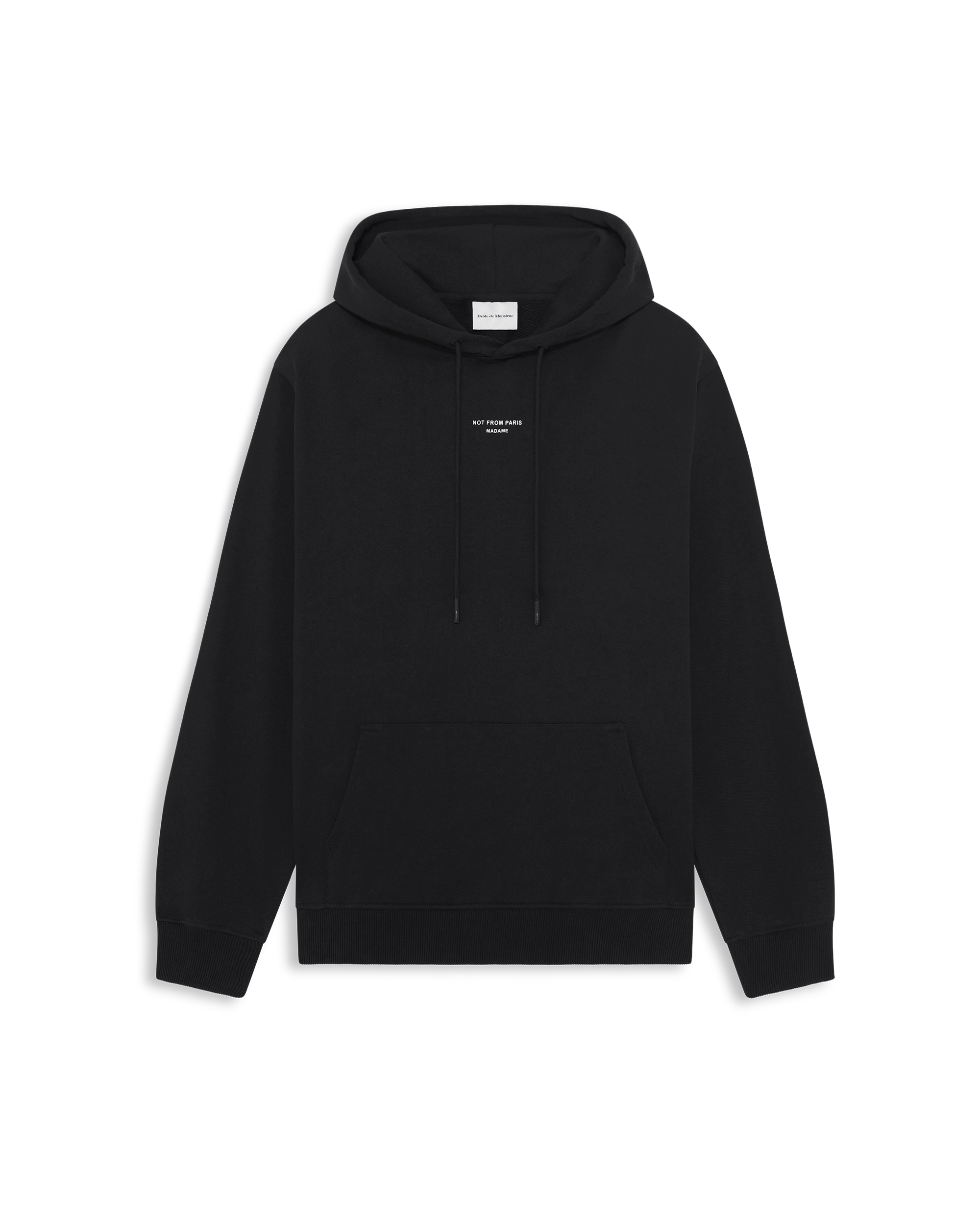 Black Cotton Classic Hoodie – Drôle de Monsieur