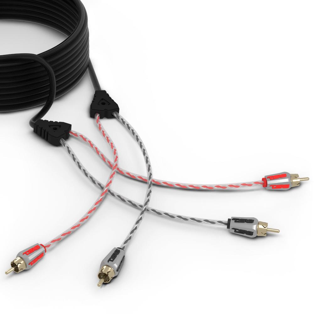 DS18 HQRCA-20FT Dual Twist RCA Cable - 20 Ft Long. These cables