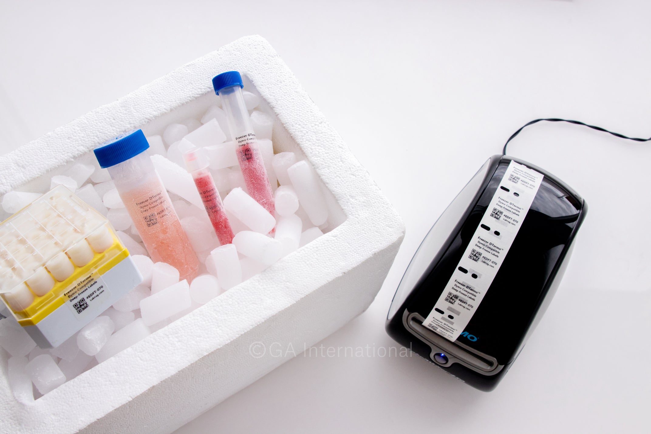 Cryo DTermo™ DYMO互換 超低温対応 透明ラベル 25.4×25.4mm #EDFT-070