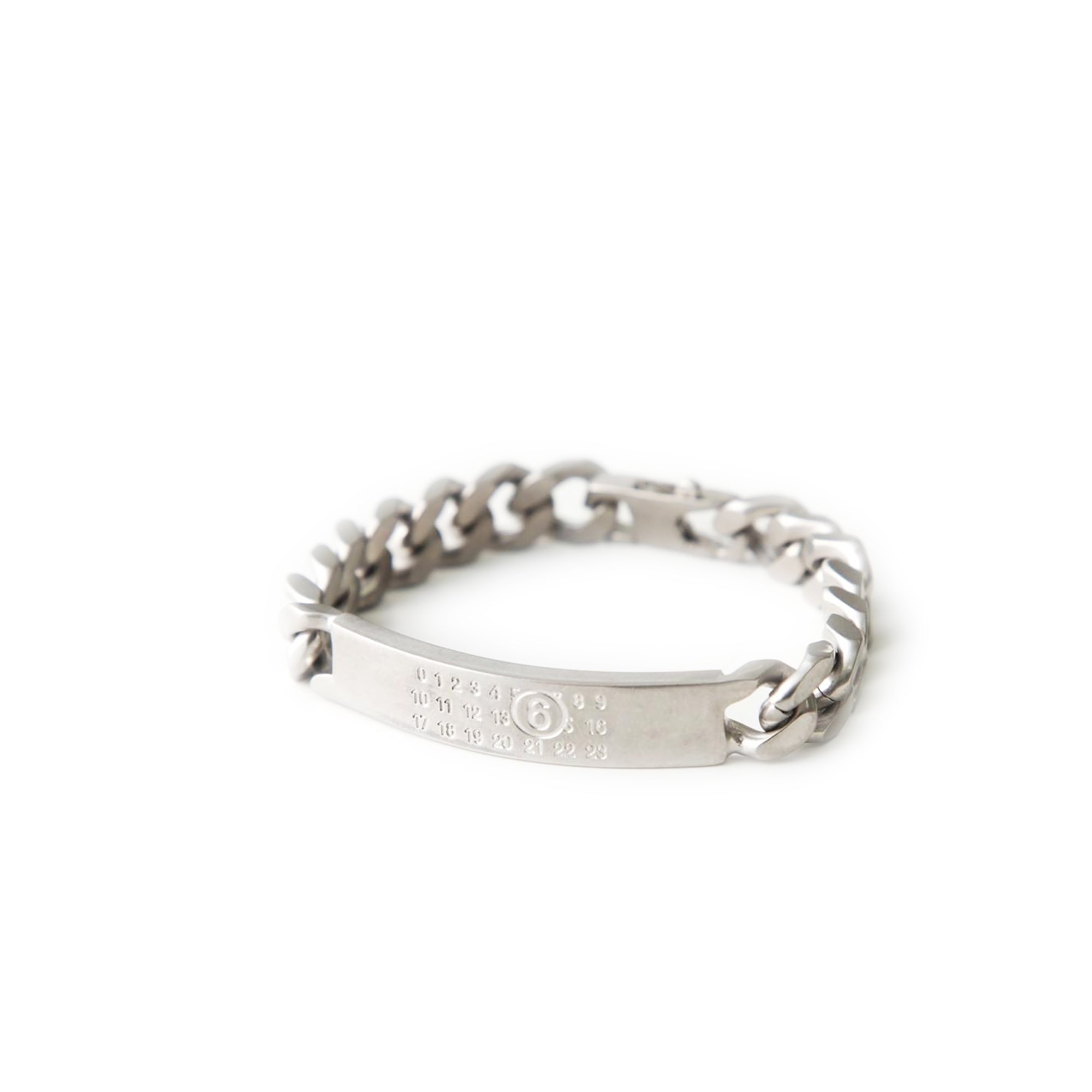 MM6 Maison Margiela Minimal Logo ID Tag Curb Bracelet – Extra Butter