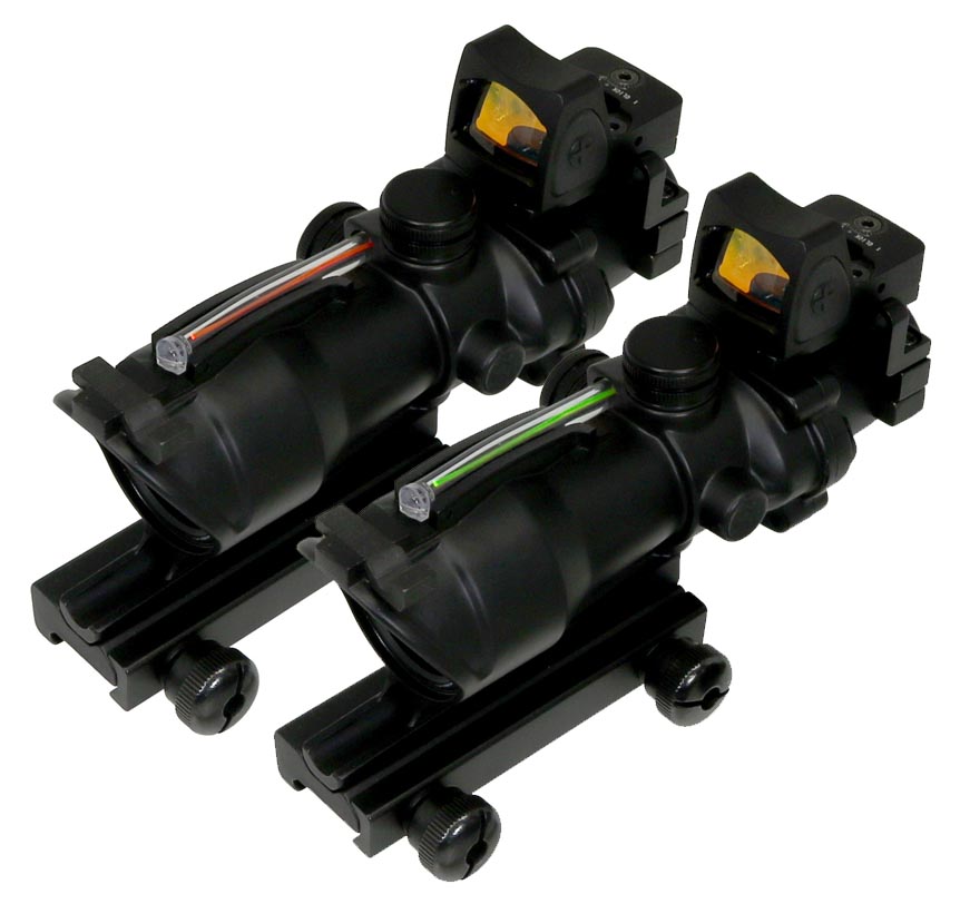 電池不要の光ファイバー集光式ドットサイト OP ACOGタイプ V7,V8をご