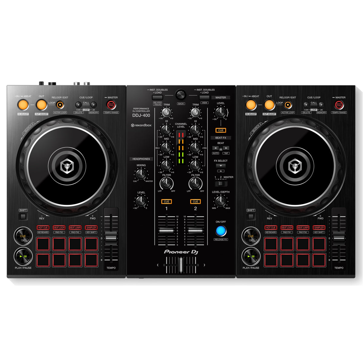 Pioneer DDJ-400 DJ controller for Rekordbox dj & DJC-B1 Soft Case