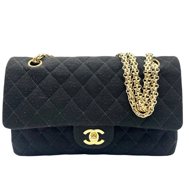 シャネル CHANEL マトラッセ25 A01112 ブラック ゴールド金具 コットン
