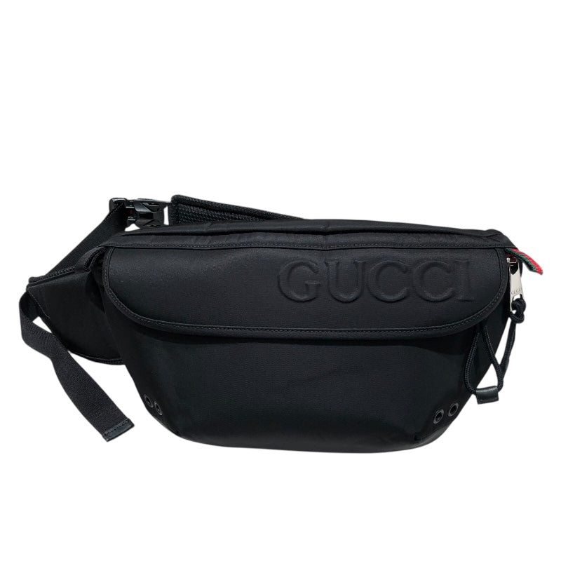 グッチ GUCCI ラージベルトバッグ 804262 ブラック ナイロン メンズ