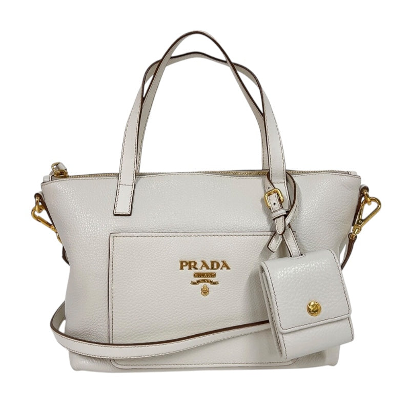 プラダ PRADA ヴィッテロダイノ 2wayハンドバッグ 1BA068 ホワイト