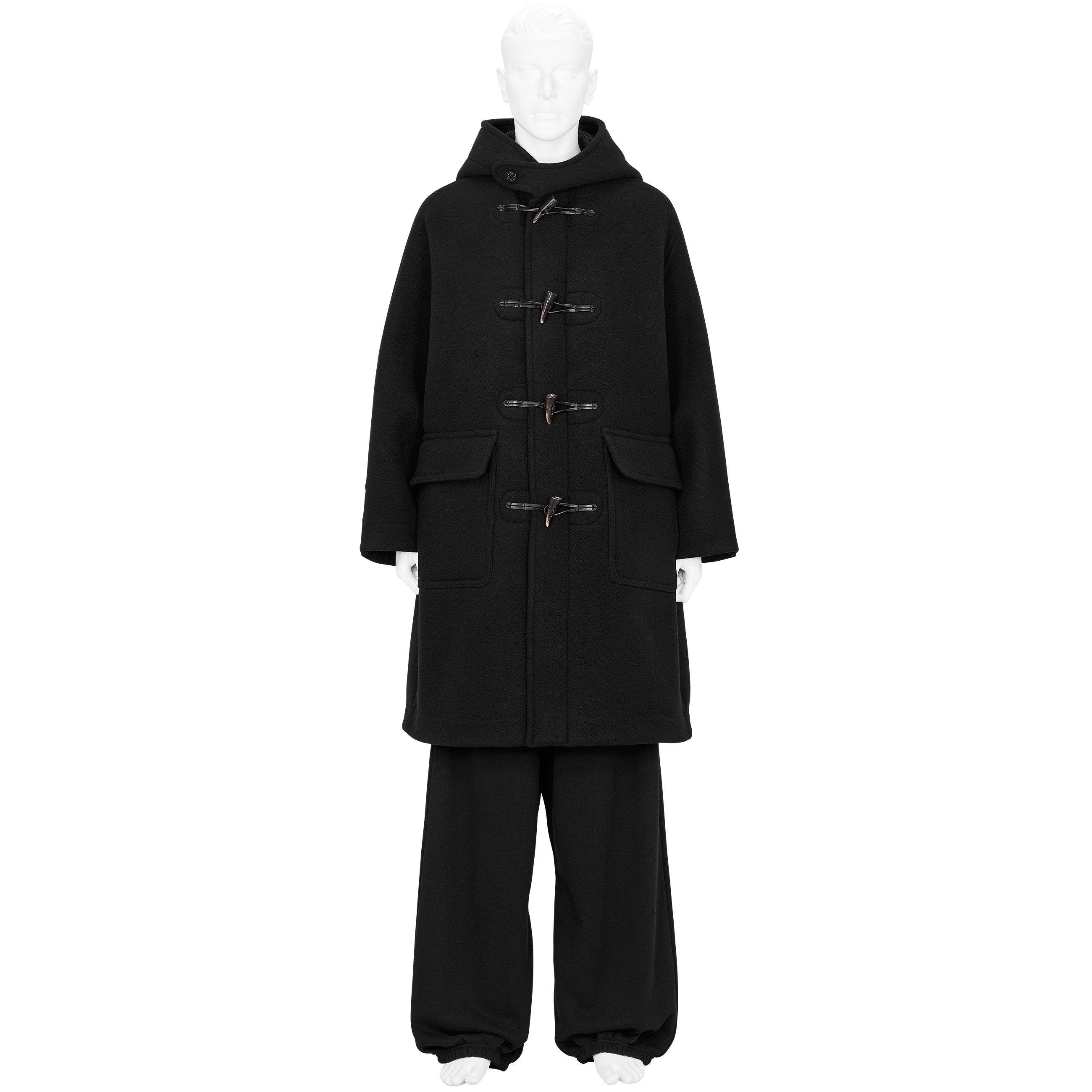VINTAGE MODERN DUFFLE COAT BLACK - FUMITO GANRYU(フミト ガンリュウ