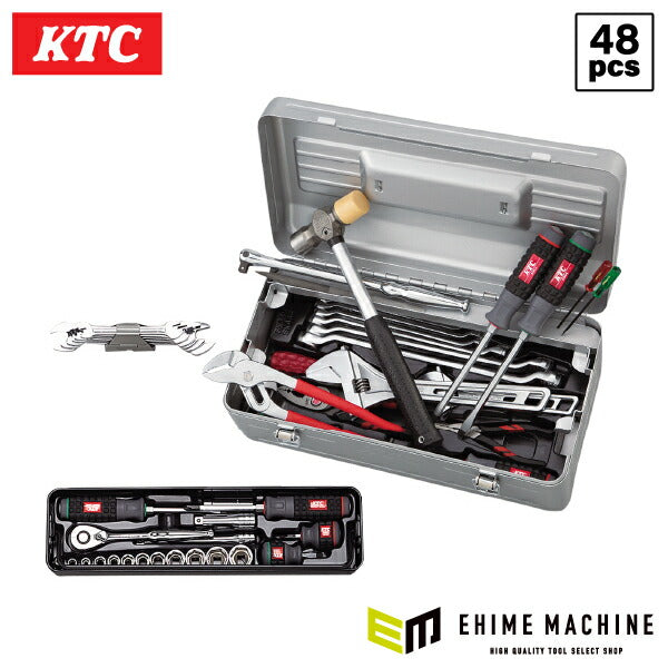 KTC SK3482S 9.5sq.工具セット 片開きメタルケースタイプ 48点セット
