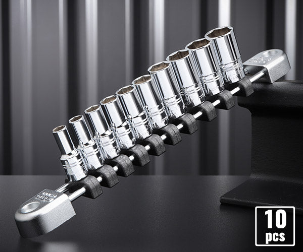 NEPROS NTB2M10A 6.3sq.セミディープソケットセット（六角）[10コ組